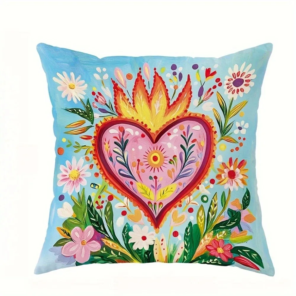 

Home Decor Colorful Floral & Animal Pattern Pillow Covers Pattern Cushion Cover Suitable For Sofa Bedroom Car Pillow Cover