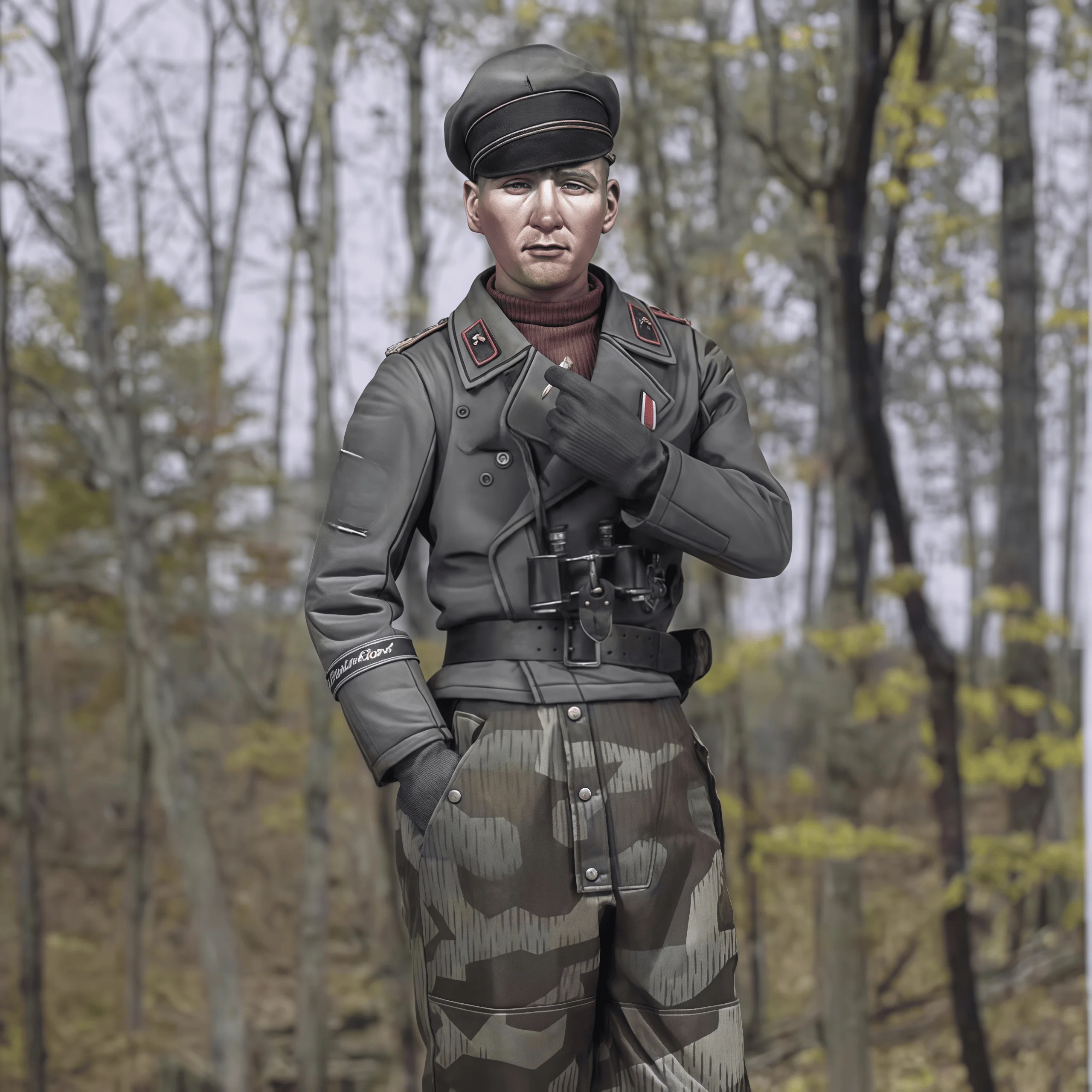 Фото Комплект для сборки модели из литой смолы 1/16, GK, Commander на 1 человека, содержит две замены головы, неокрашенная модель №1