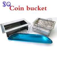 2021 new thin stainless steel coin collector token changer payout slot bucket for arcade game machine fruit cabinet machine