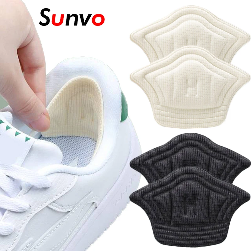 

6 Pairs Heel Pads Protector Insoles for Sport Shoes Adjustable Size Back Sticker Antiwear Feet Pad Cushion Lightweight Inserts