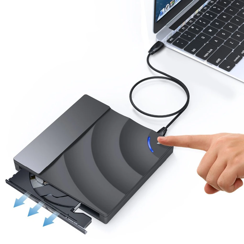 

External DVD Drive High-speed USB 3.0 CD DVD Burner Laptop RW Player Driver Touch Control CD-RW Shockproof Rewriter