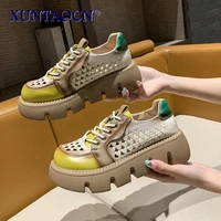 breathable shoes female footwear autumn oxfords womens british style clogs platform tennis dress fall leather preppy summer new