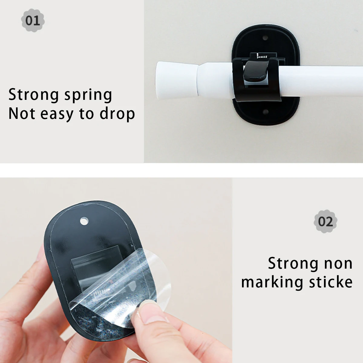 Самоклеящиеся зажимы для карнизов 1 шт. настенные держатели штор душа домашние