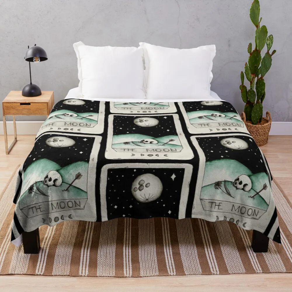 

The Moon TarotThrow Blanket Furry Blankets Large Fluffy Plaid