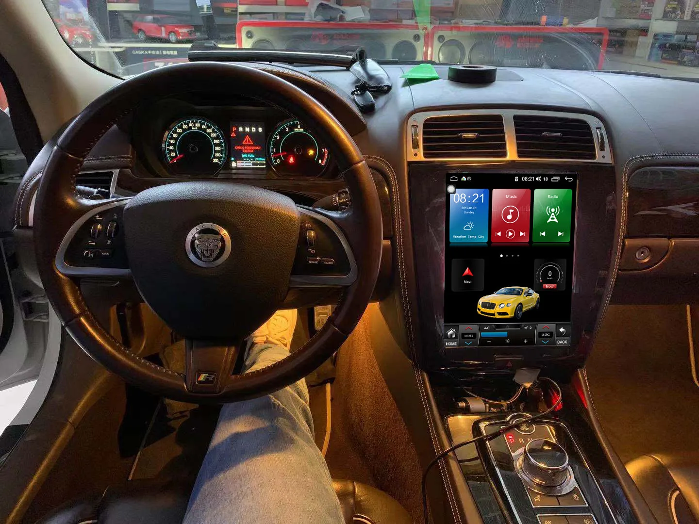 Android 13 8 + 256 ГБ Вертикальный экран для Jaguar XK XKR Tesla Радио Автомобильный GPS-навигатор