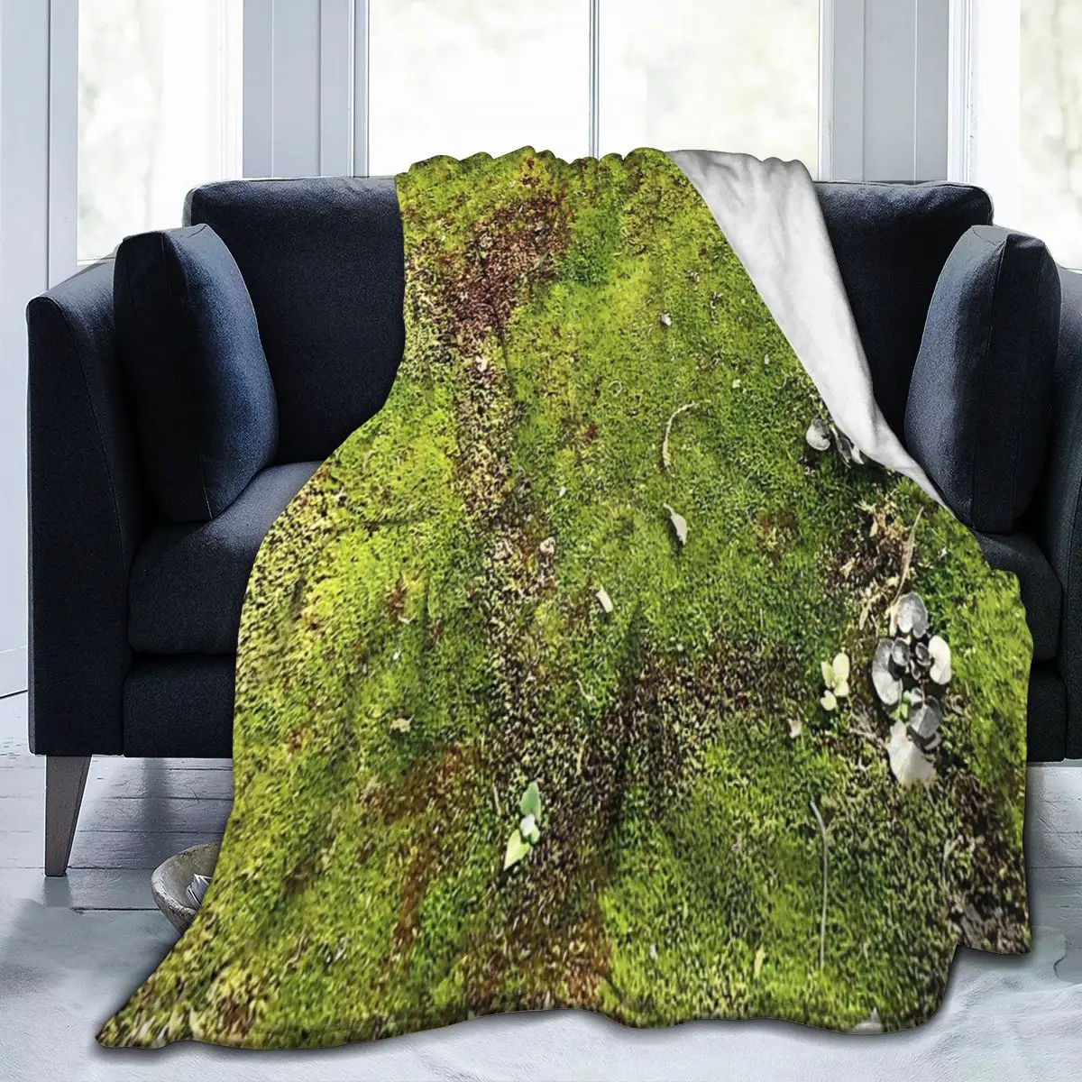 

World Of Moss Blanket, Facecloth Blanket Holiday Christmas Birthday Gift Customizable