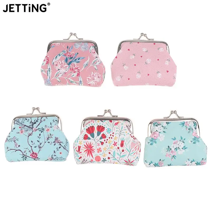 

Women Coin Purse Cute Wallet Lady Retro Vintage Flower Small Wallet Hasp Purse Retro Mini Money Bag Clutch Bag PU Leather Wallet