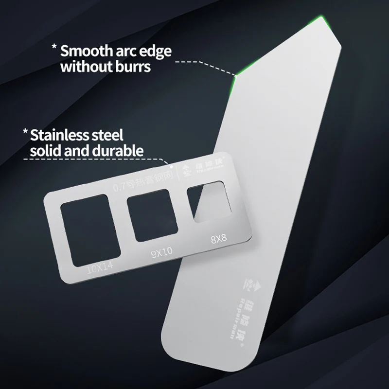 

Трафарет и скребок для ремонта мужской термопасты толщиной 0,5/0,6/0,7 мм, лезвие из нержавеющей стали для ремонта микросхем телефона, процессора