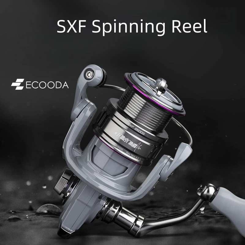 Фото ECOODA SXF Shadow Seeking Спиннинговые катушки River Lake Stream Рыболовная приманка Casting Fly Fishing Spin Made Прочный металлический сплав №2