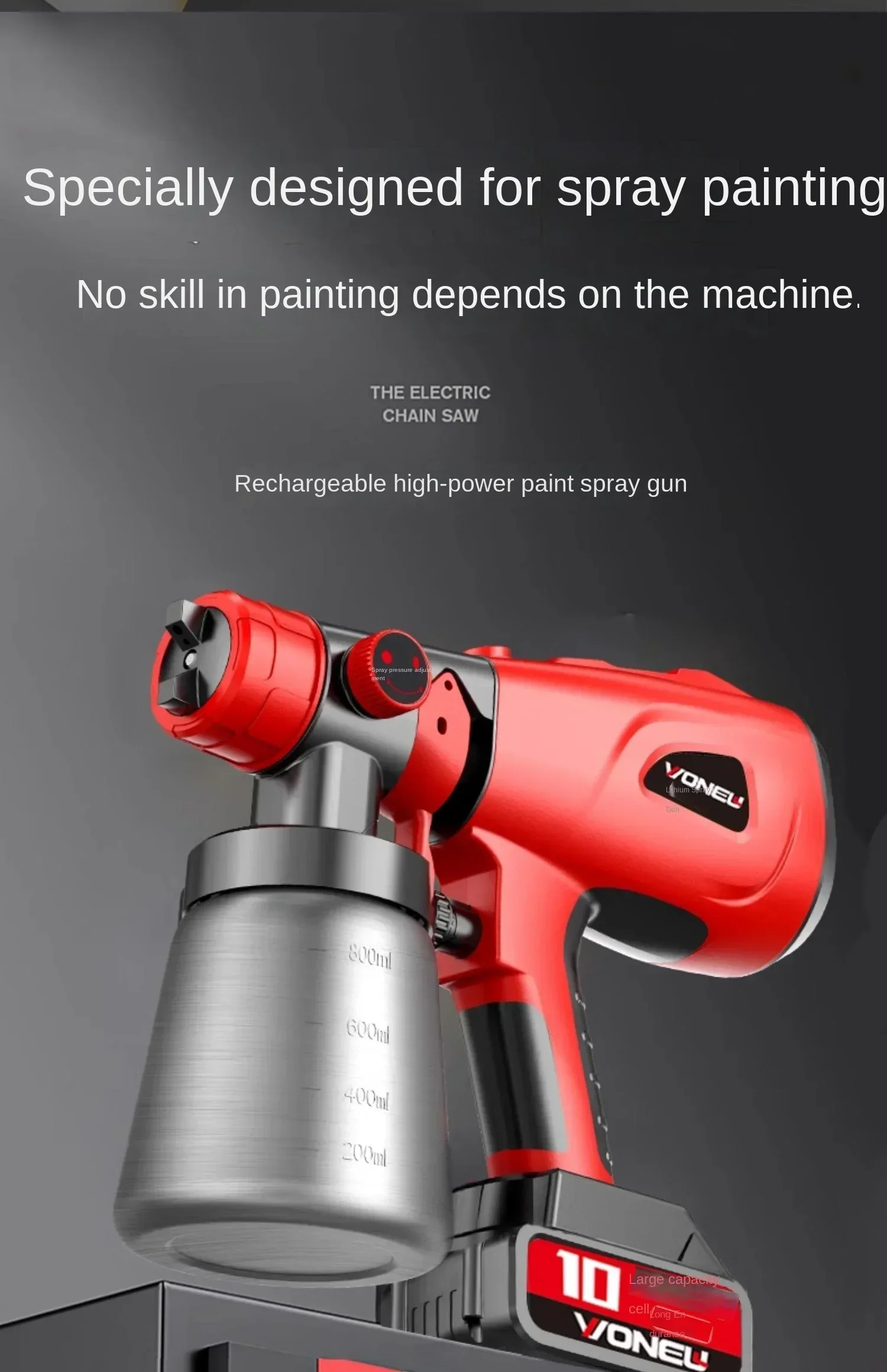 220V Latex Paint Gun Nozzle with High Atomization for Electric Sprayer and Spray