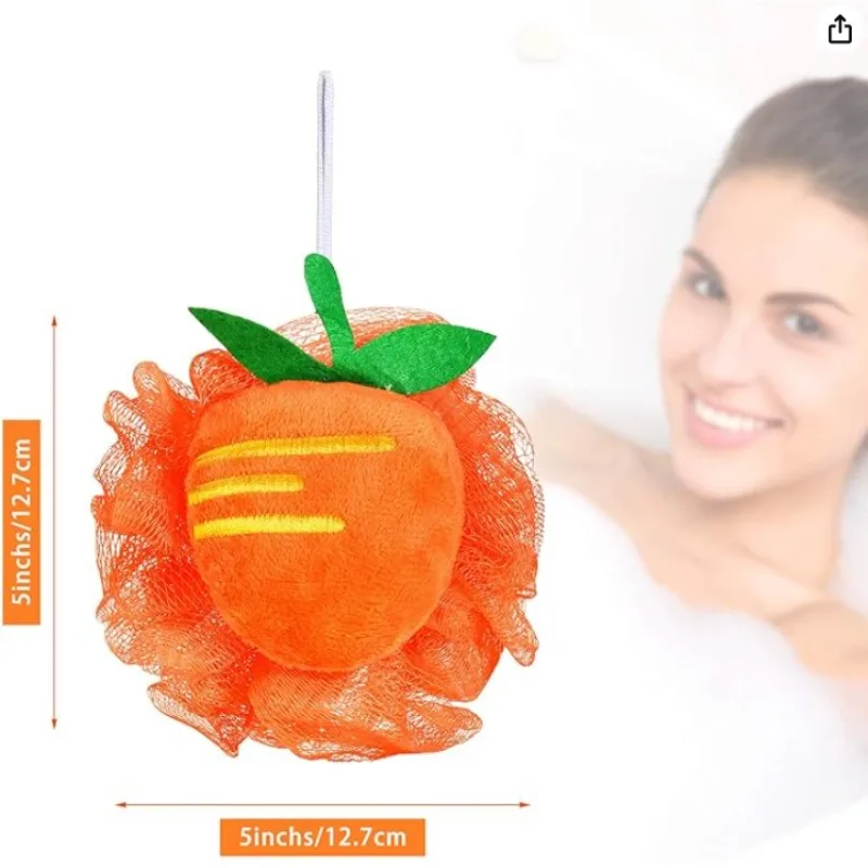 

1PC Fruit Bath Ball Sponge for Body Shower Bath Balls Scrub Brush Cleaning Body Skin Care Exfoliants Bathing Accessories