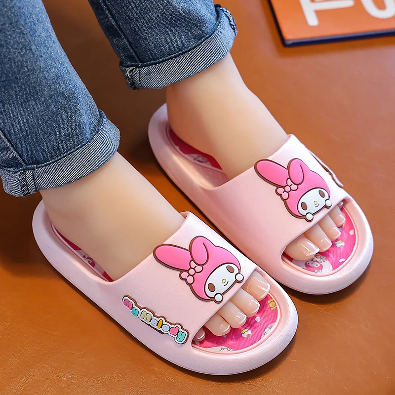 Тапочки детские Нескользящие для дома и улицы милые шлепанцы девочек мультяшный