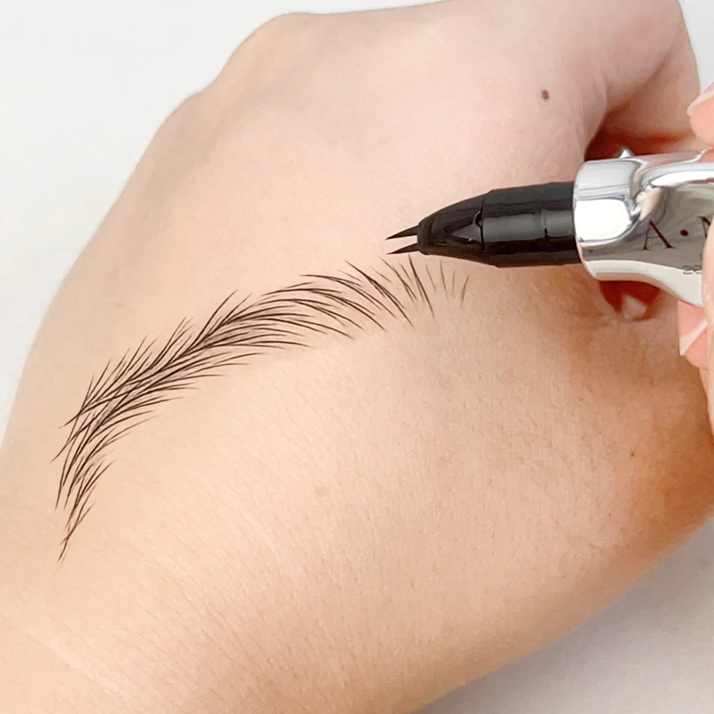 Водостойкий жидкий карандаш для бровей с 2 точками подводка глаз искусственная