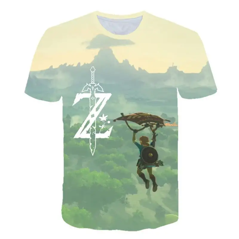 

Summer Kids Clothes Breath of The Wild Link Champion Zelda Children T-shirt for Boys autumn Girls Toddler Short-Sleeve Tee tops