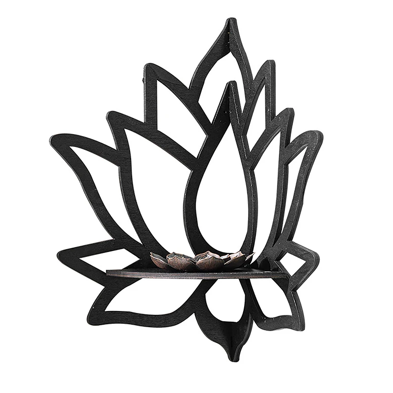Хрустальный Подсвечник В Виде Лотоса 1 Шт. Настенная Плавающая Каменная Полка