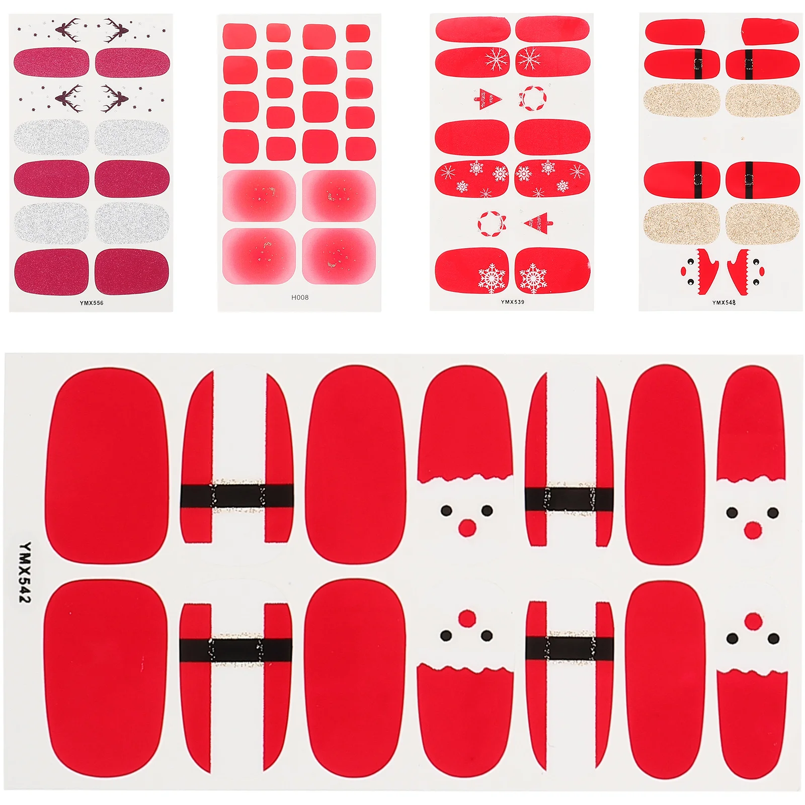 

Christmas Nail Stickers Fake Nails Falsegirls Tips Wrapsmanicurefingernail Decorations