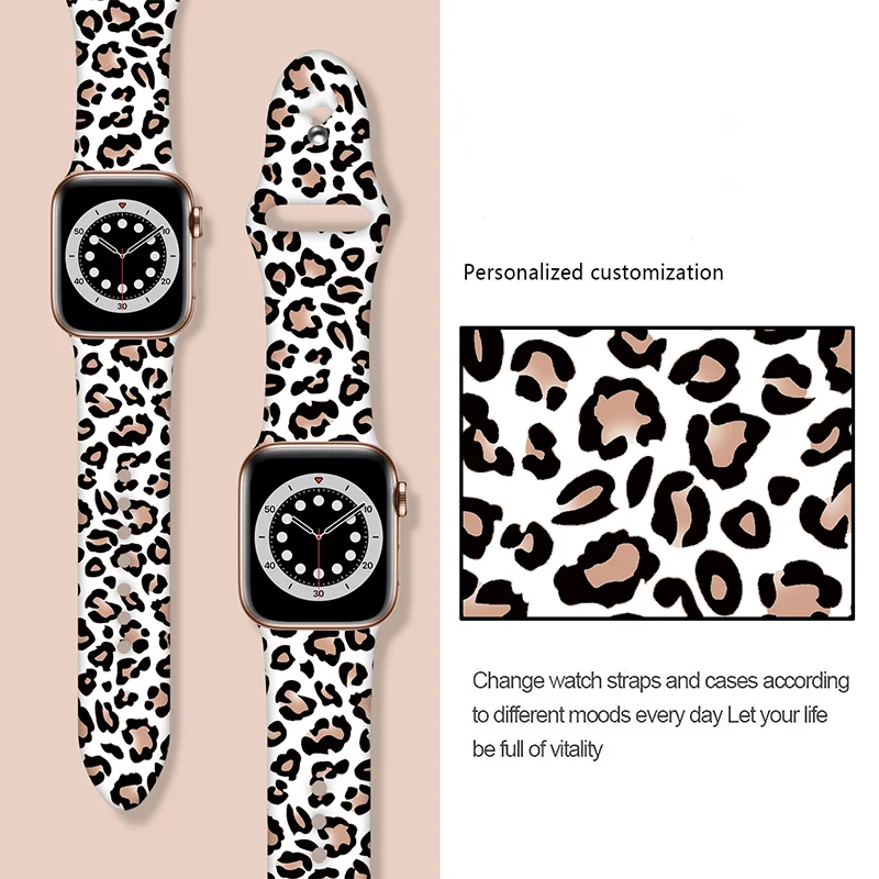 

Ремешок силиконовый для Apple Watch ultra, спортивный браслет с принтом для Apple Watch ultra 49 мм series 8 7 41 мм 45 мм 44 мм 40 мм 42 мм 38 мм, iwatch 6 5 4 3 Se