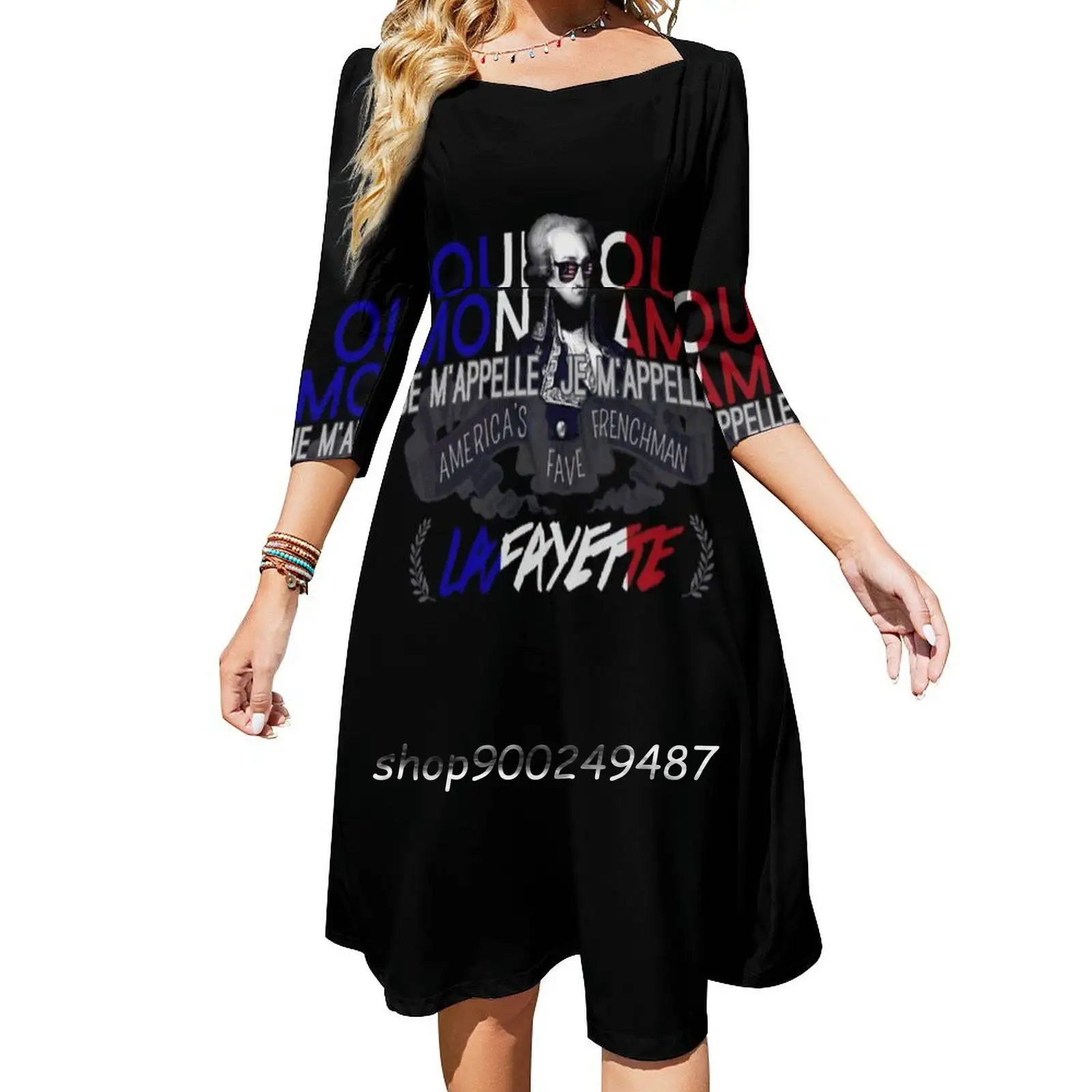 Lafayette : America'S Fave. Sling Dress Summer Sexy A Line Fashion Female The Musical Marquis De