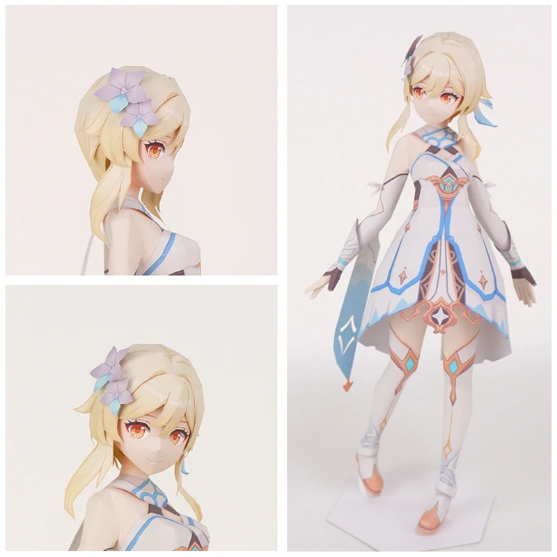 

30CM Genshin Impact Game Peripheral Figure Model Kits Medium Difficulty Paper Puzzles Handmade Toys For Adult Ornament Gifts