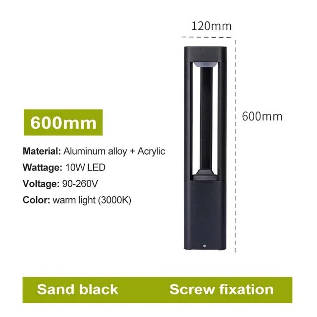 

Наружная светодиодная водонепроницаемая лампа для газона, лампа для двора, вилла, сад, парк, пейзажная лампа, IP65, водонепроницаемая уличная лампа, наружное освещение