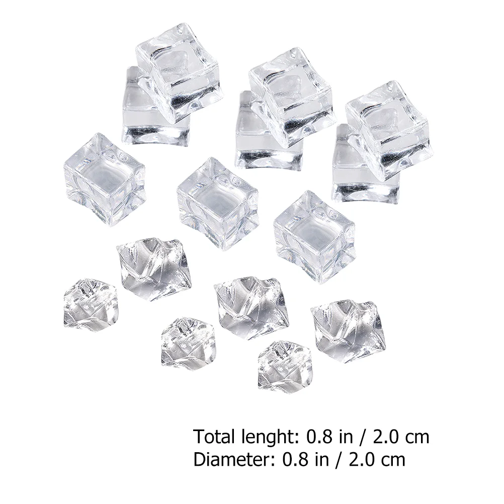 

Ice Cubes Cube Fake Kitchen Props Blocksacrylic Decor Clear Crystal Square Toy Photo Photography Decoration Fillers Simulation