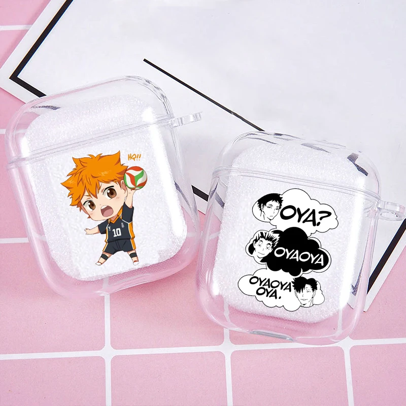 

Anime Oya Oya Oya Haikyuu Love Volleyball Soft silicone TPU Case For AirPods Pro2 1 2 3 Wireless Bluetooth Earphone Box Cover