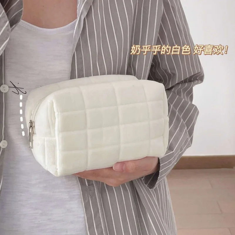 InsWind специальный дизайн кремово-белая косметичка большой емкости портативная