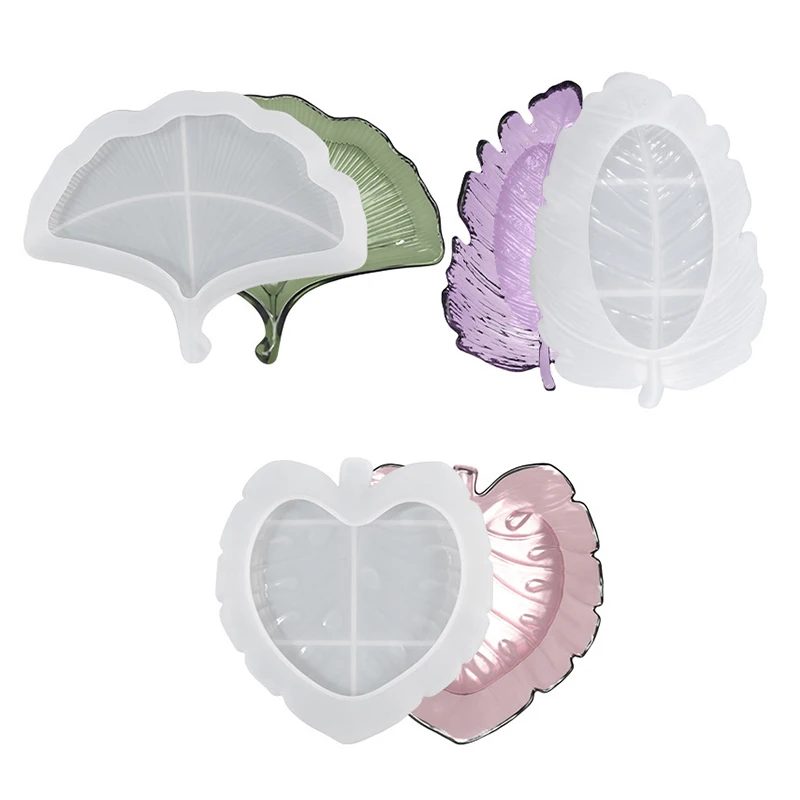 

DIY Ginkgo Leaf Storage Plaster Tray Maple Leaf Shaped Jewelry Storage Dish Silicone Mold for Handmade Gift Resin Mould