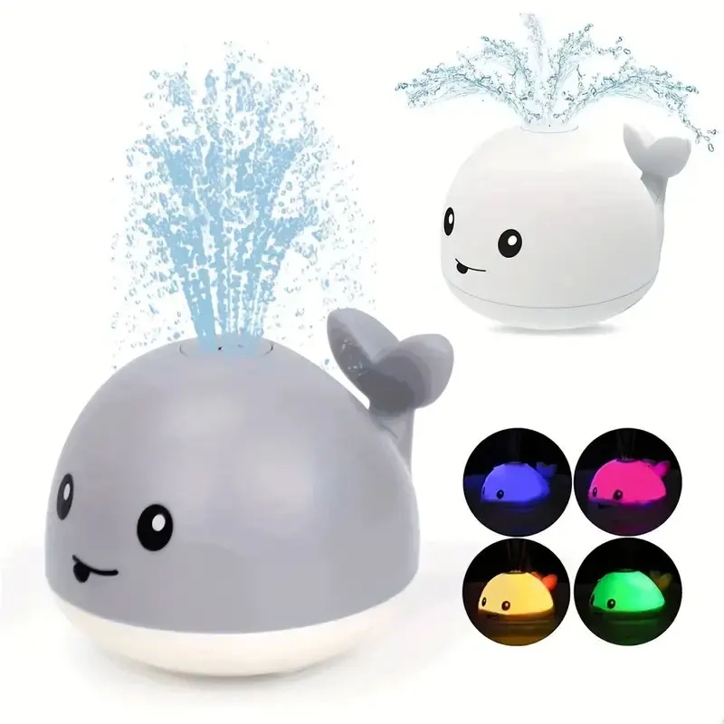 

Whale Bath Toy, Light Up Baby Bathtub Toys With Automatic Spray Water And Colorful LED Light,Induction Sprinkler Bathroom Shower