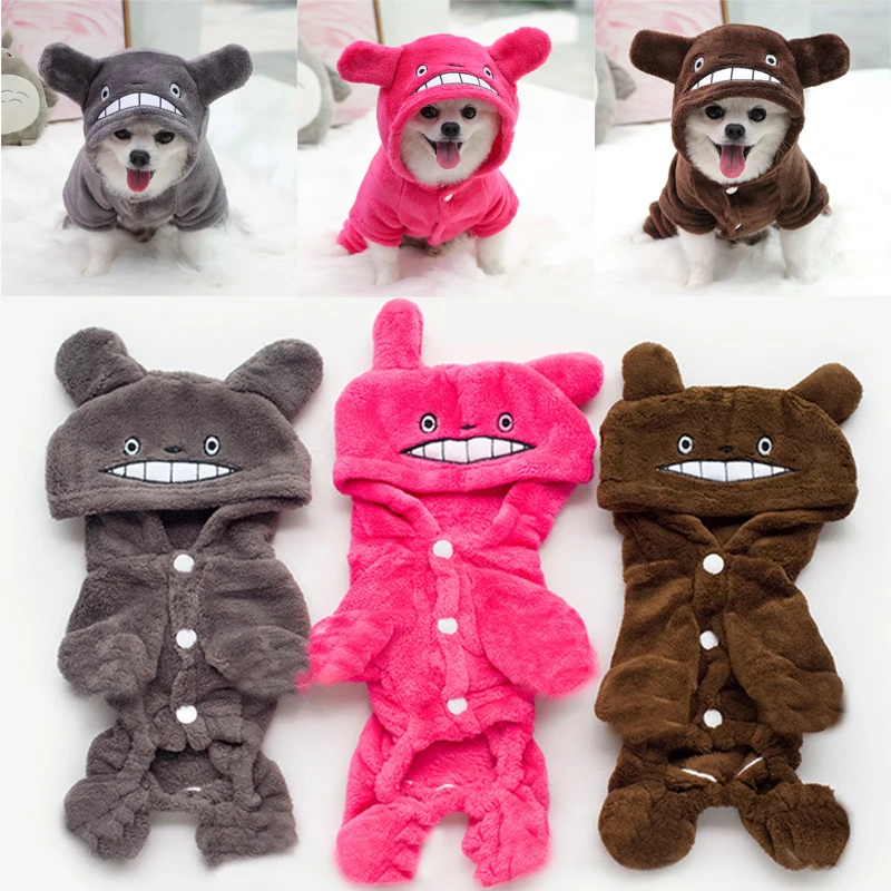 

Cute Totoro Dog Costume Pet Clothes for Small Dogs Winter Warm Fleece Pet Cat Hoodies Puppy Chihuahua Clothing Jacket Coat Suit