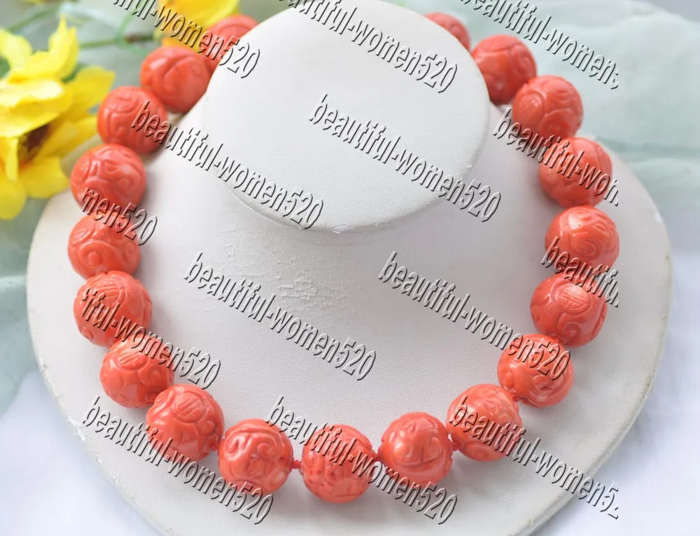MCT·STAR Z11204 Huge Real 18" 22mm Round Orange Pink Coral Dragon-Ball Necklace
MCT·STAR Z11204 Huge Real 18" 22mm Round Orange Pink Coral Dragon-Ball Necklace