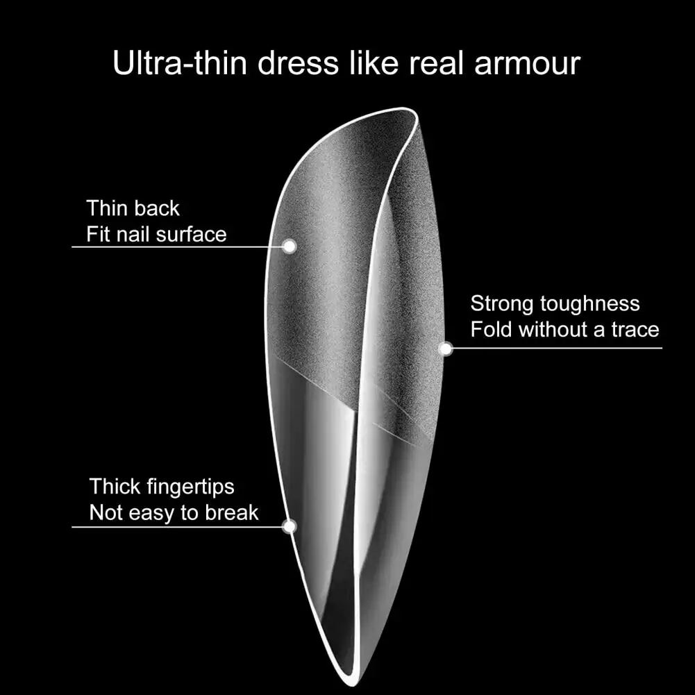 120 шт. накладные ногти прозрачные квадратные балетные предформованные