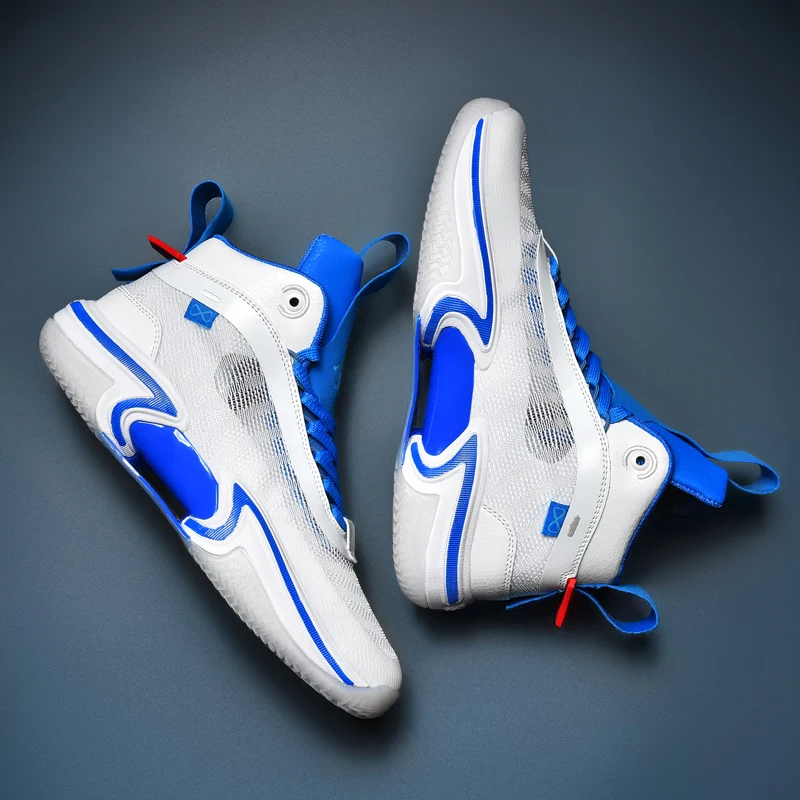 Баскетбольные кроссовки для мужчин и женщин высокие Нескользящие Спортивная