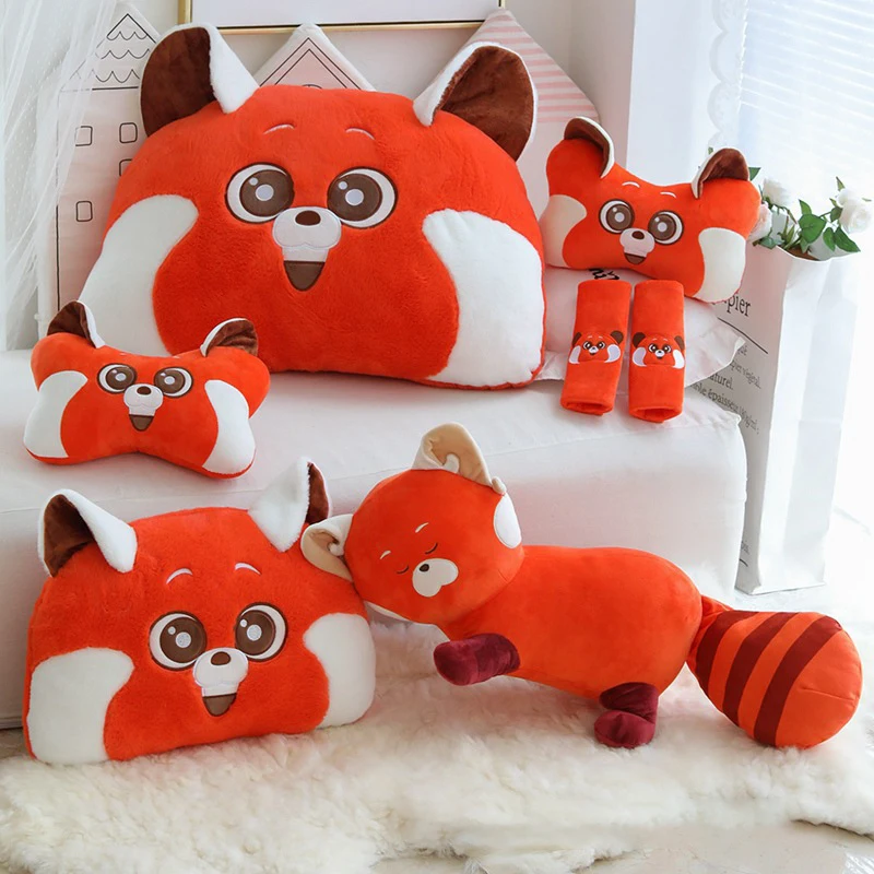 

Turning Red Pillow Disney Pixar Panda Plush Toy Kawaii Cartoon Red Bear Plushies Stuffed Animals Cushion Kids Gift for Children