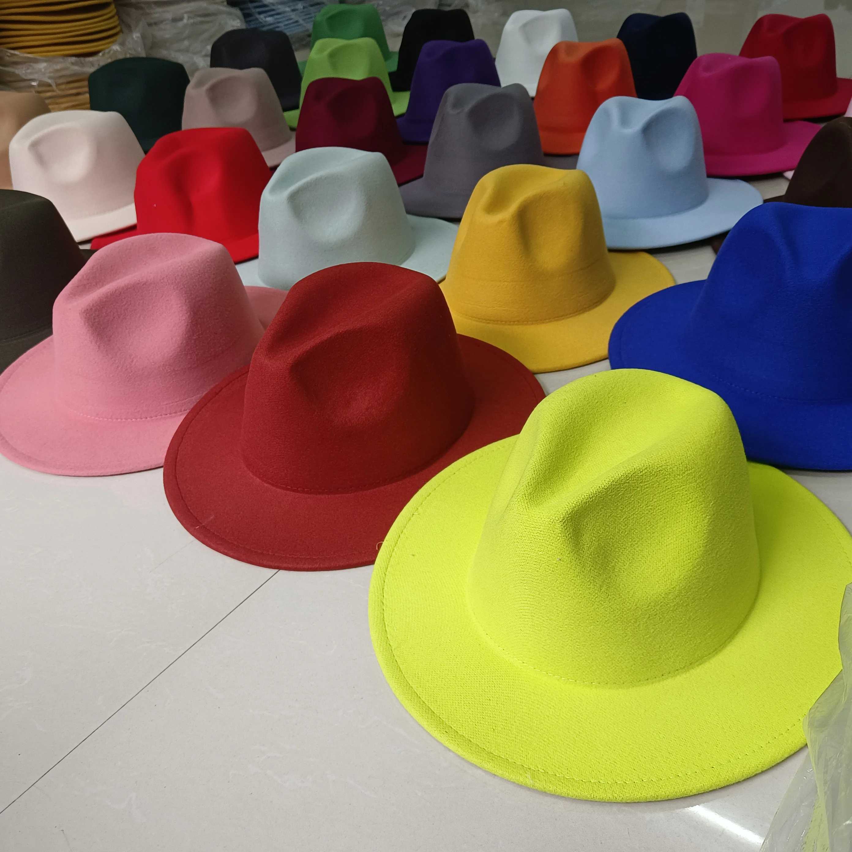 Шляпа Федора женская зимняя шляпа оптовая мужская с широкими краями