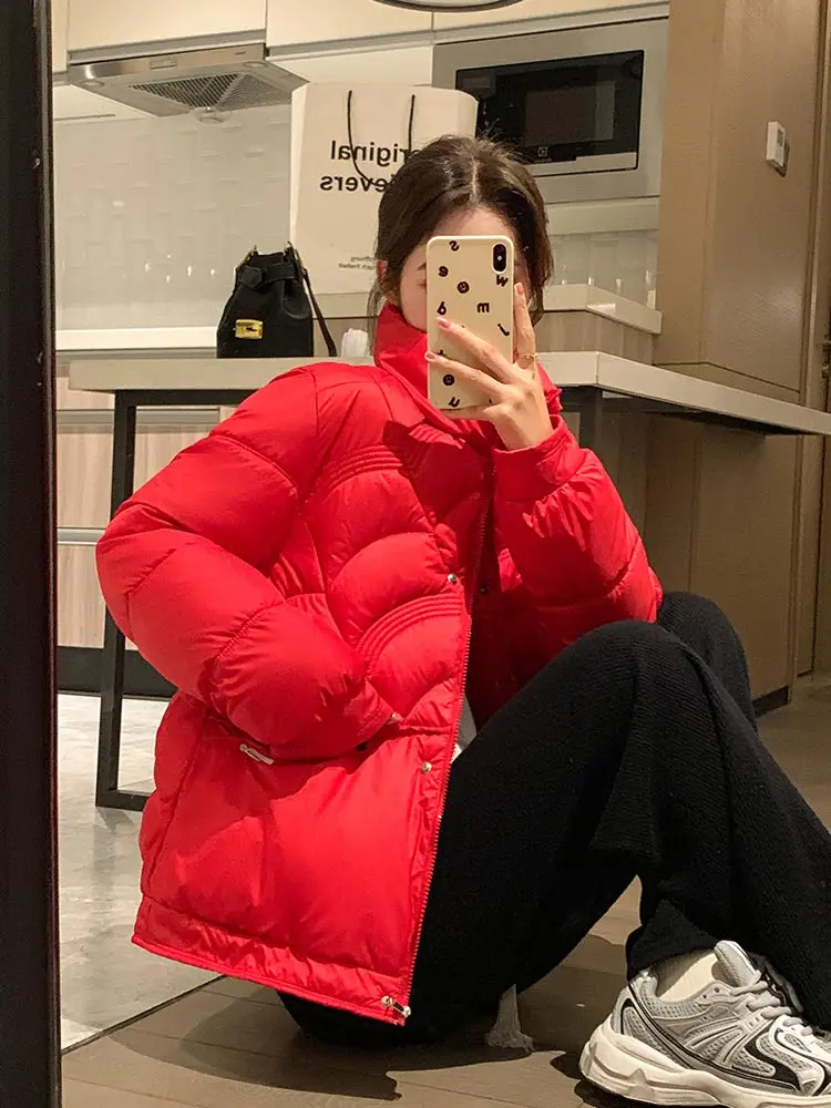 MEILLY DOLPHIN 2023 New Short Parkas Women Stand Collar Down Cotton Padded Winter Jacket Thick Warm Winter Coat Female Outerwear