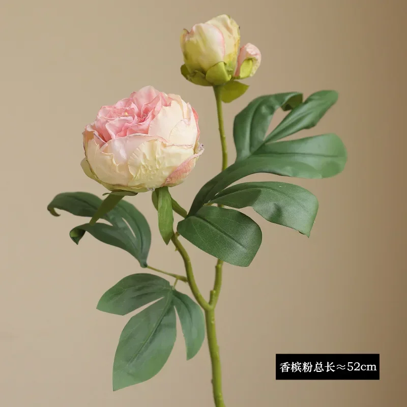 

Искусственные цветы пионы шелк 52 см