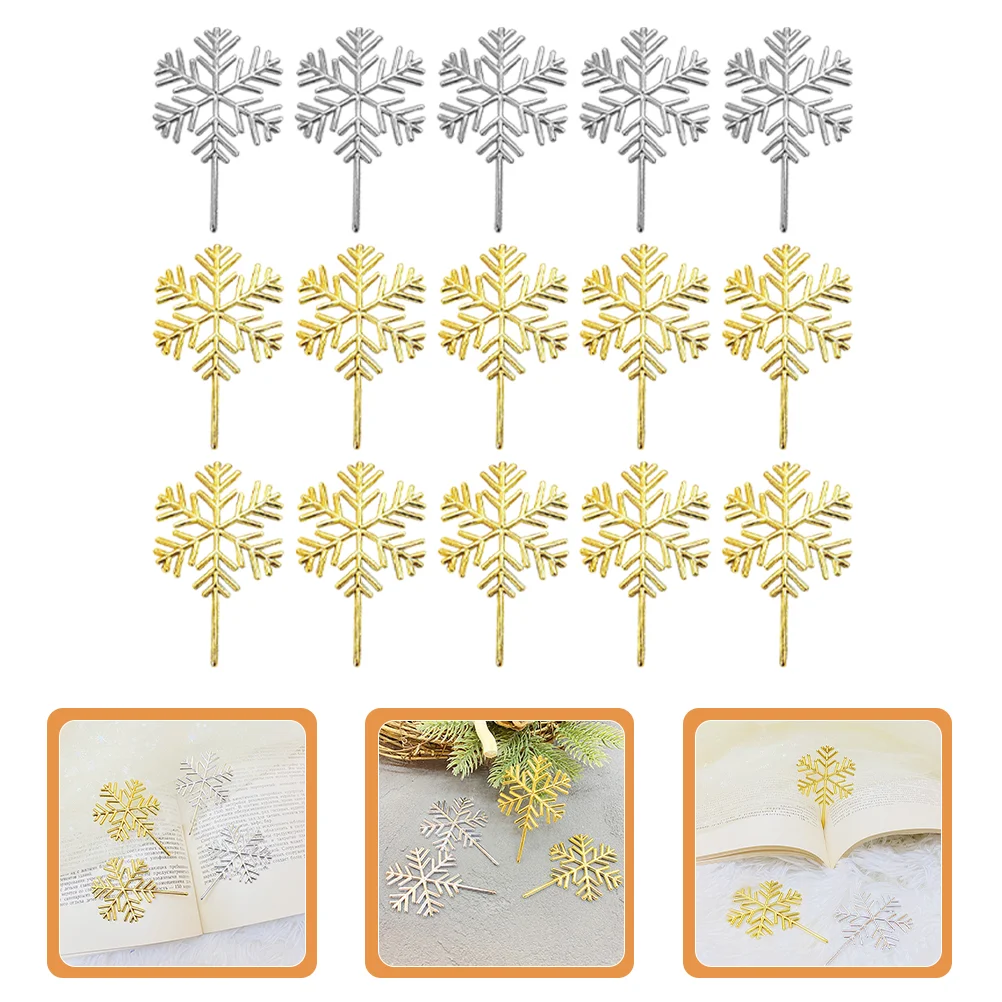 

40 Pcs Cake Insert Birthday Decorations Snowflake Sprinkles Decorating Plastic Party Supplies