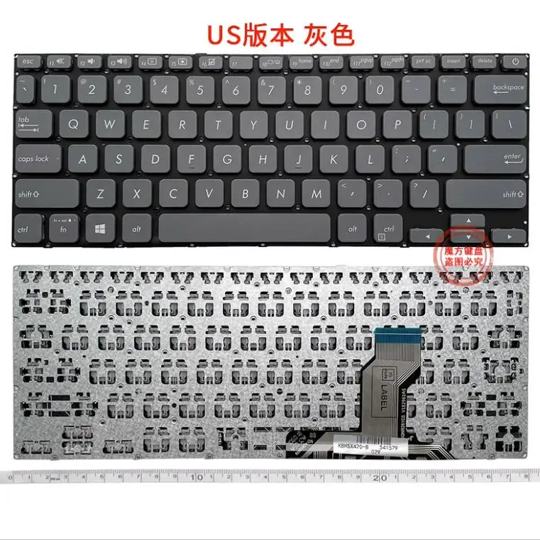 Серая клавиатура для Asus VivoBook X406U S406U S406 V406U Y406U X420 X420F A420 A420F