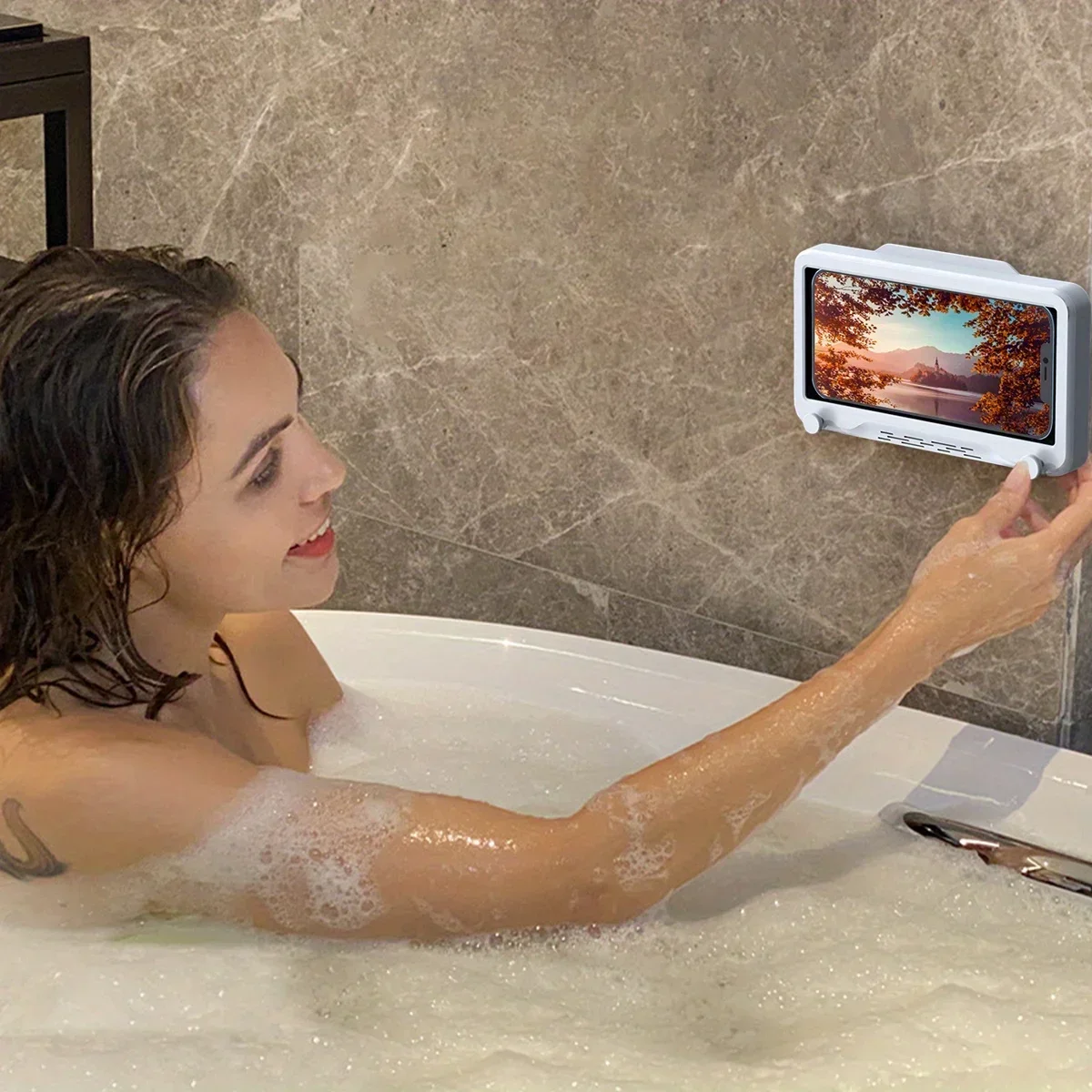 Водонепроницаемый чехол для ванной комнаты противотуманный сенсорный экран