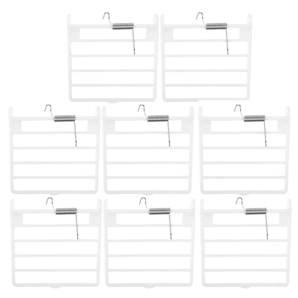 Фото Комплект из 8 пружинных защелок для замены дверцы птичьей клетки, для небольших клеток для домашних животных: зябликов, попугаев, канареек, а также для дверей-органайзеров для кормления. №5