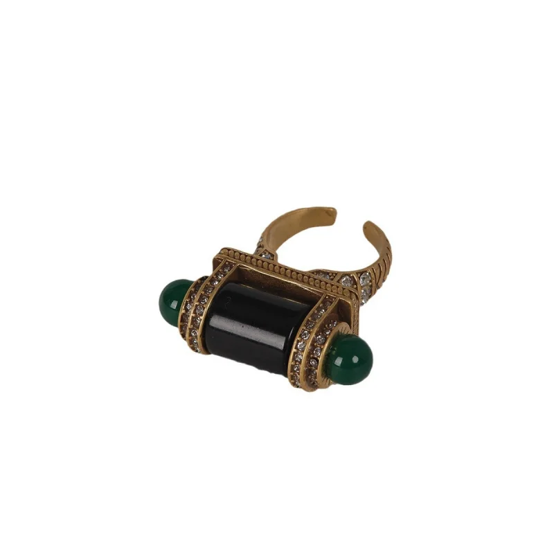 Открытое кольцо Artisan-Crafted Vintage Galaxy из натурального камня — вневременные небесные украшения для жирного стиля (art.: 3920cd328c08c) - 3920cd328c08c