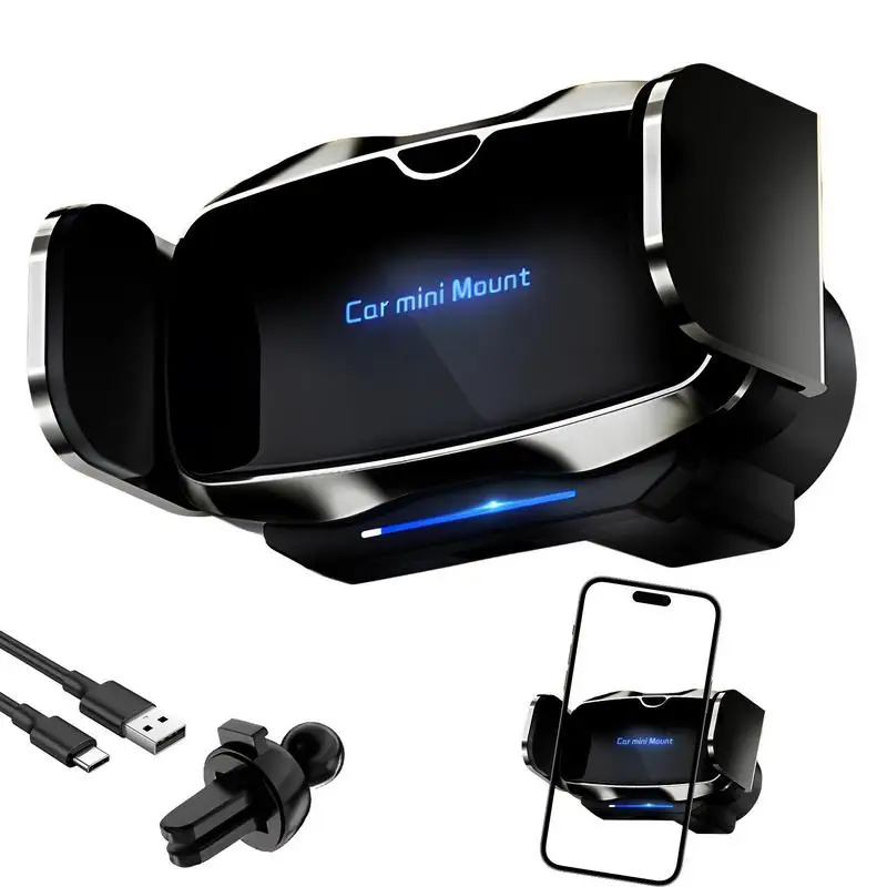 

Phone Mount For Car Electric 360 Rotating Car Phone Mount Metal Car Phone Holder Mount Auto Clamping Cell Phone Holder Air Vent