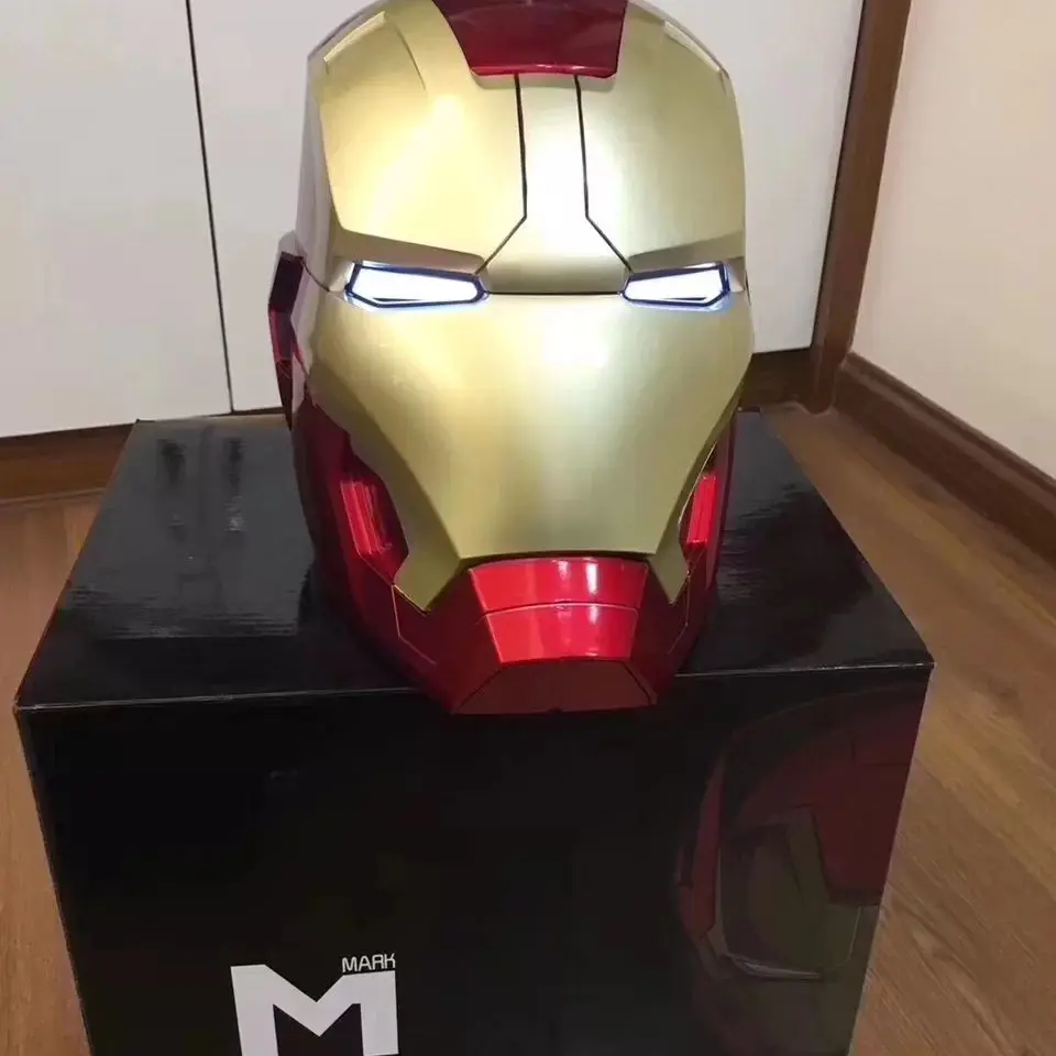 

2023 NEW Marvel Avengers Iron Man Helmet Cosplay 1:1 Light Led Ironman Mask PVC Action Figure Toys Child Adult Gift