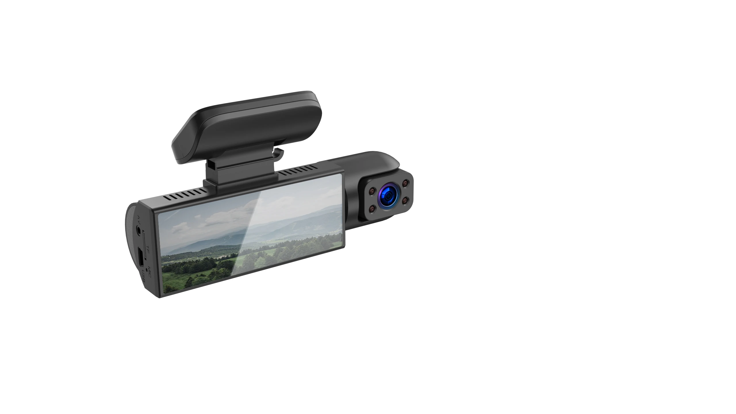 Автомобильный видеорегистратор IPS1296P с голосовым управлением на английском языке и экраном ночного видения