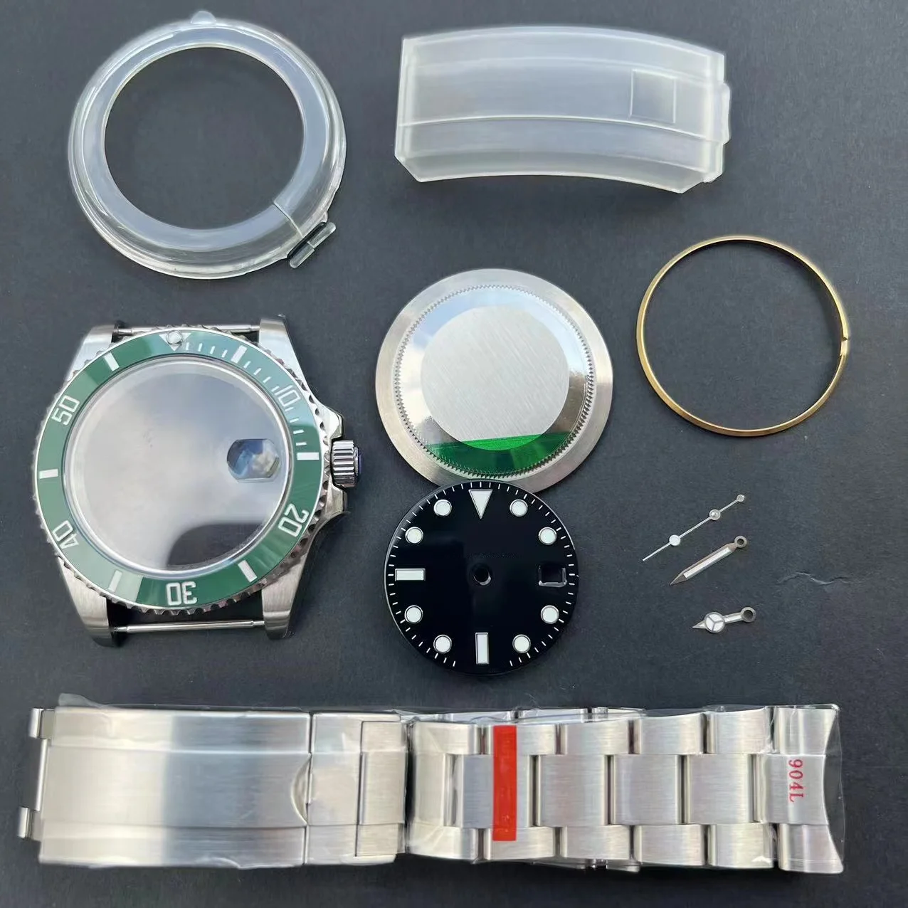 

41mm Assemble Watch Case Set for 2824 2836-2 3235 Movement Stainless Steel Case Sapphire glass,Dial,Bracelet,Hands 126610