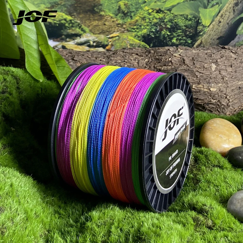 Фото Плетеная рыболовная леска Custom JOF X8, 8 жил, 1000м/500м/300м, мультифиламентная PE леска, сверхпрочная, 20-100LB, для ловли карпа, японская проволока №1
