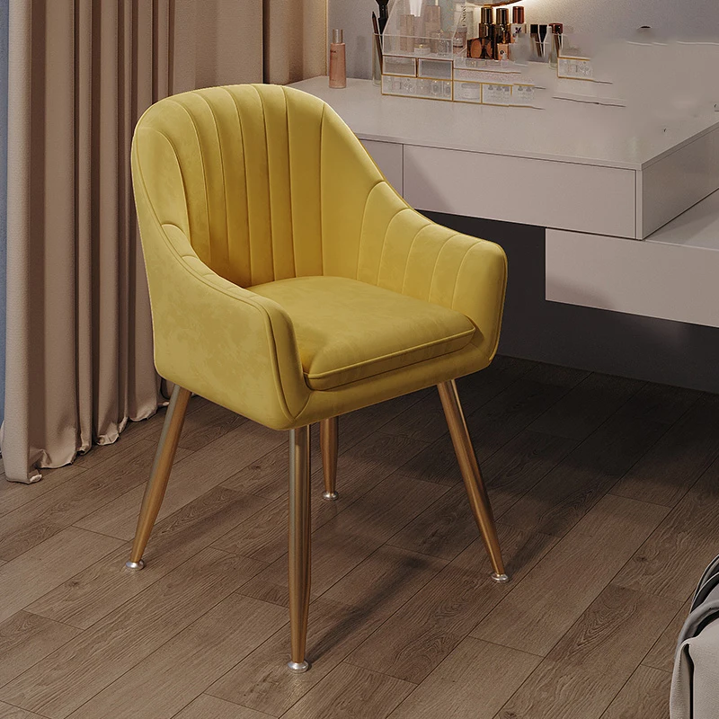 S Yellow Gold Legs Designer Free Shipping Armrest Chairs Dine Waiting Fauteuil Salon Household Items