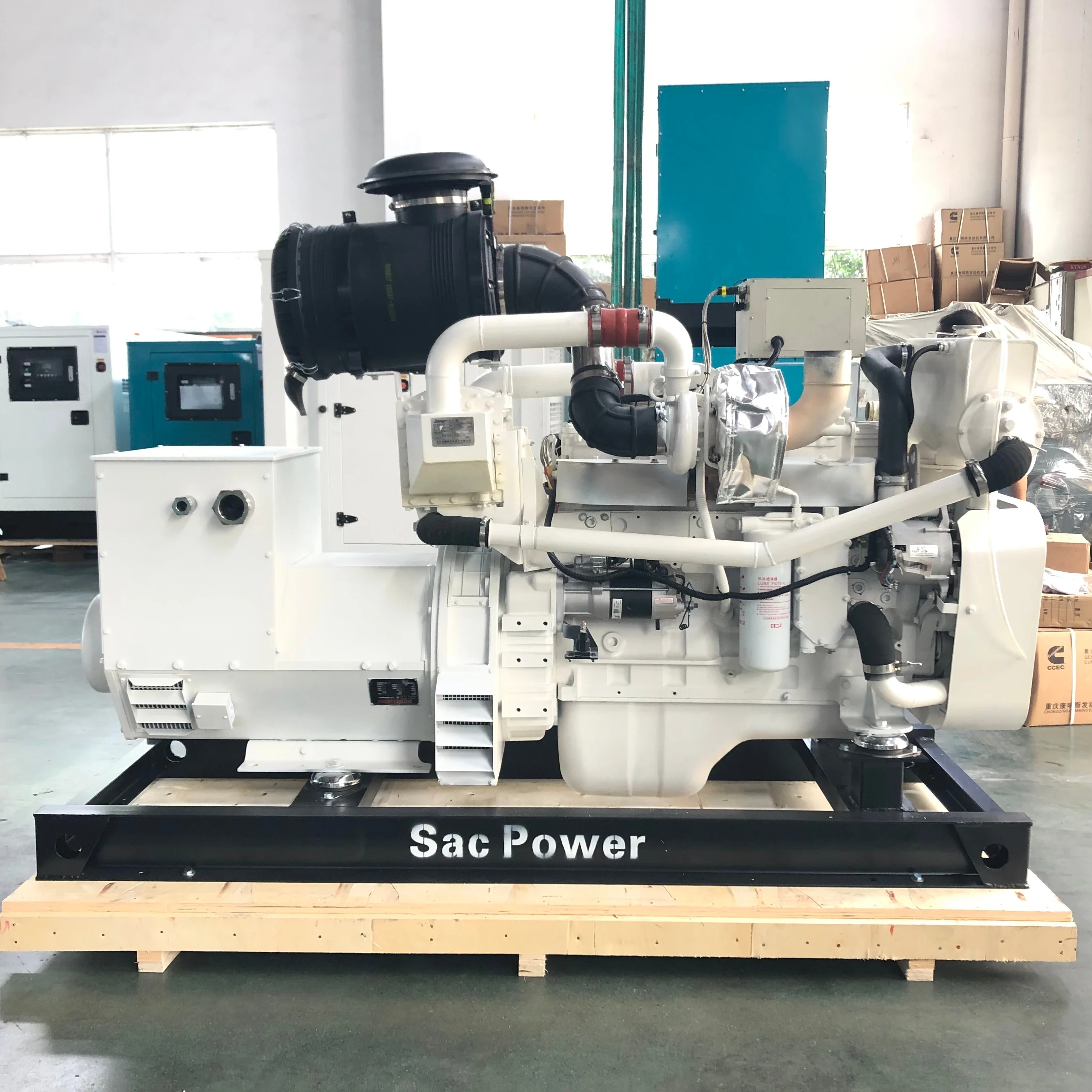 Cummins 6LTAA8.9-GM200 Лодочный генератор 200 кВт 1500 об/мин Корабельный с турбонаддувом и