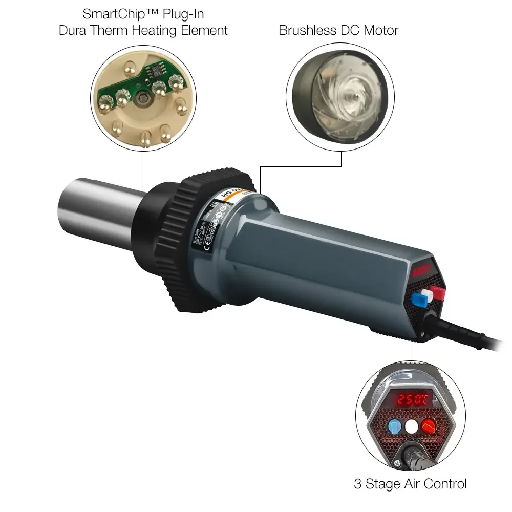 Steinel HG5000E Нагревательный пистолет IntelliTemp со светодиодным дисплеем температуры 3400